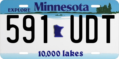 MN license plate 591UDT