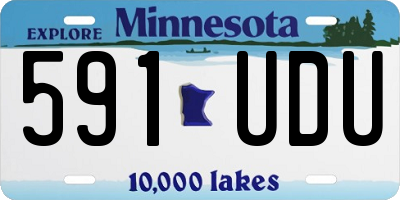 MN license plate 591UDU