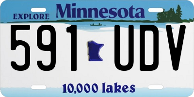 MN license plate 591UDV