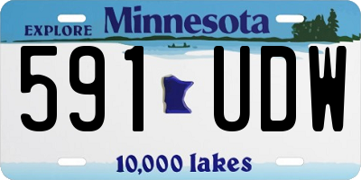 MN license plate 591UDW