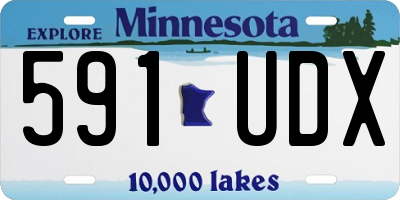 MN license plate 591UDX