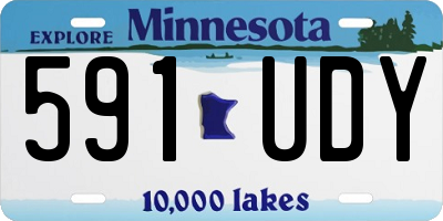 MN license plate 591UDY