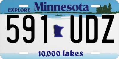 MN license plate 591UDZ