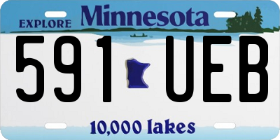MN license plate 591UEB