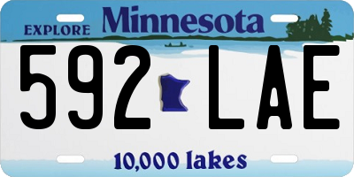 MN license plate 592LAE