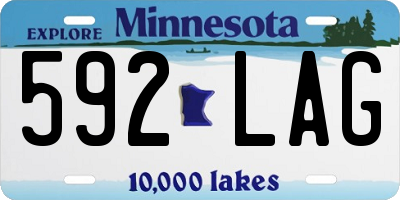 MN license plate 592LAG