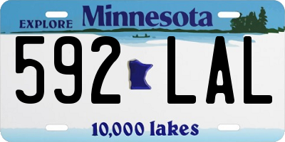 MN license plate 592LAL