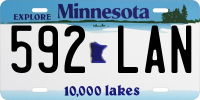 MN license plate 592LAN