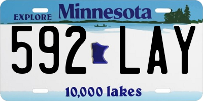MN license plate 592LAY
