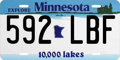 MN license plate 592LBF