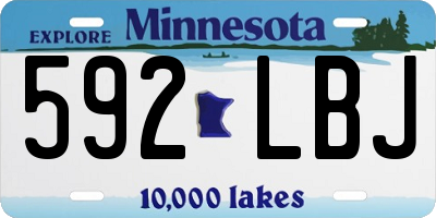 MN license plate 592LBJ
