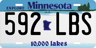 MN license plate 592LBS