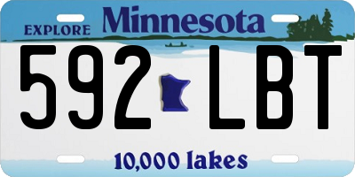MN license plate 592LBT