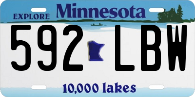 MN license plate 592LBW