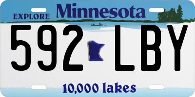 MN license plate 592LBY