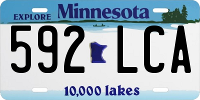 MN license plate 592LCA