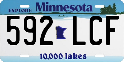 MN license plate 592LCF