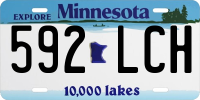 MN license plate 592LCH