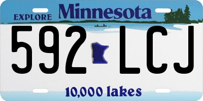 MN license plate 592LCJ