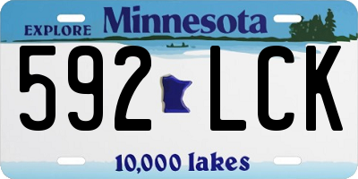 MN license plate 592LCK
