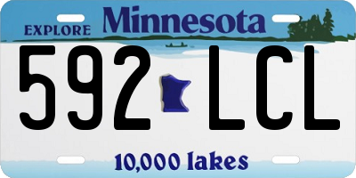 MN license plate 592LCL