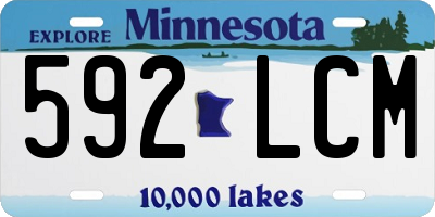 MN license plate 592LCM