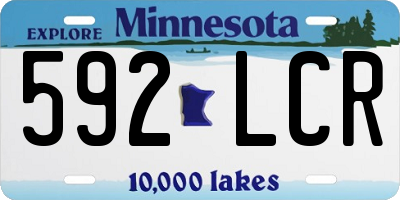 MN license plate 592LCR