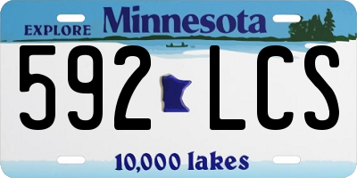 MN license plate 592LCS