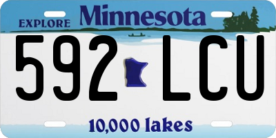 MN license plate 592LCU