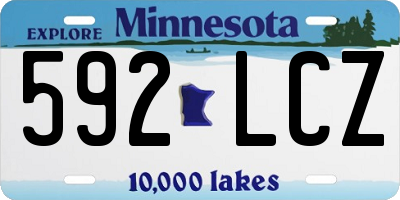 MN license plate 592LCZ