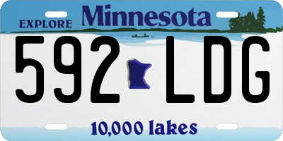 MN license plate 592LDG