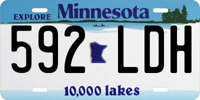 MN license plate 592LDH