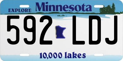 MN license plate 592LDJ
