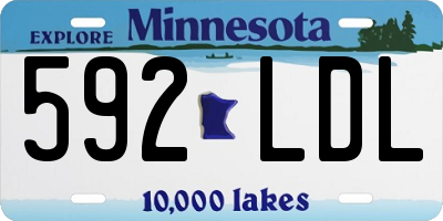 MN license plate 592LDL