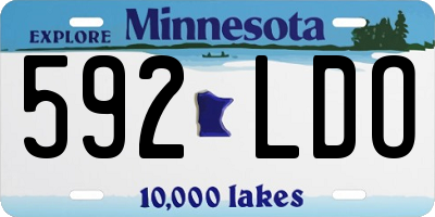 MN license plate 592LDO