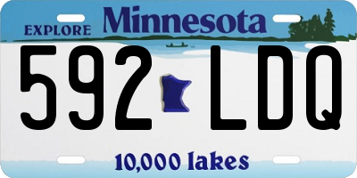 MN license plate 592LDQ