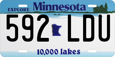 MN license plate 592LDU