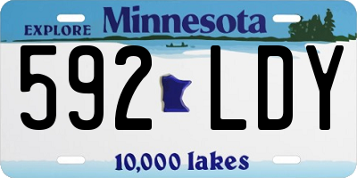 MN license plate 592LDY