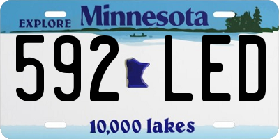 MN license plate 592LED