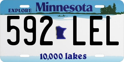 MN license plate 592LEL