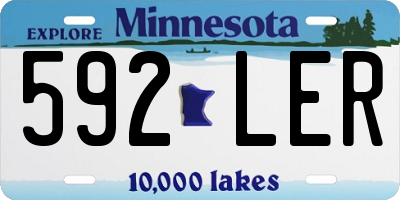 MN license plate 592LER