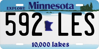 MN license plate 592LES