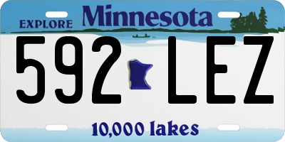 MN license plate 592LEZ