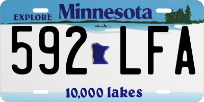 MN license plate 592LFA