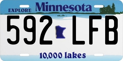 MN license plate 592LFB