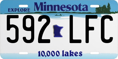 MN license plate 592LFC
