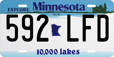MN license plate 592LFD