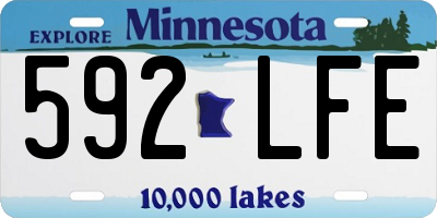 MN license plate 592LFE
