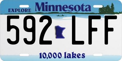 MN license plate 592LFF
