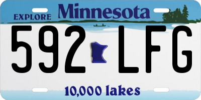 MN license plate 592LFG